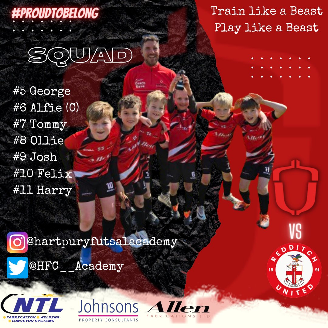 Line Up | 📝 

Here’s how the U7 #Acorns line up for their final league game of the season  against Redditch United this morning. 

🔴⚫️

#ProudToBelong
#creatingmemories #trainlikeabeast #dna #exciteandcreate