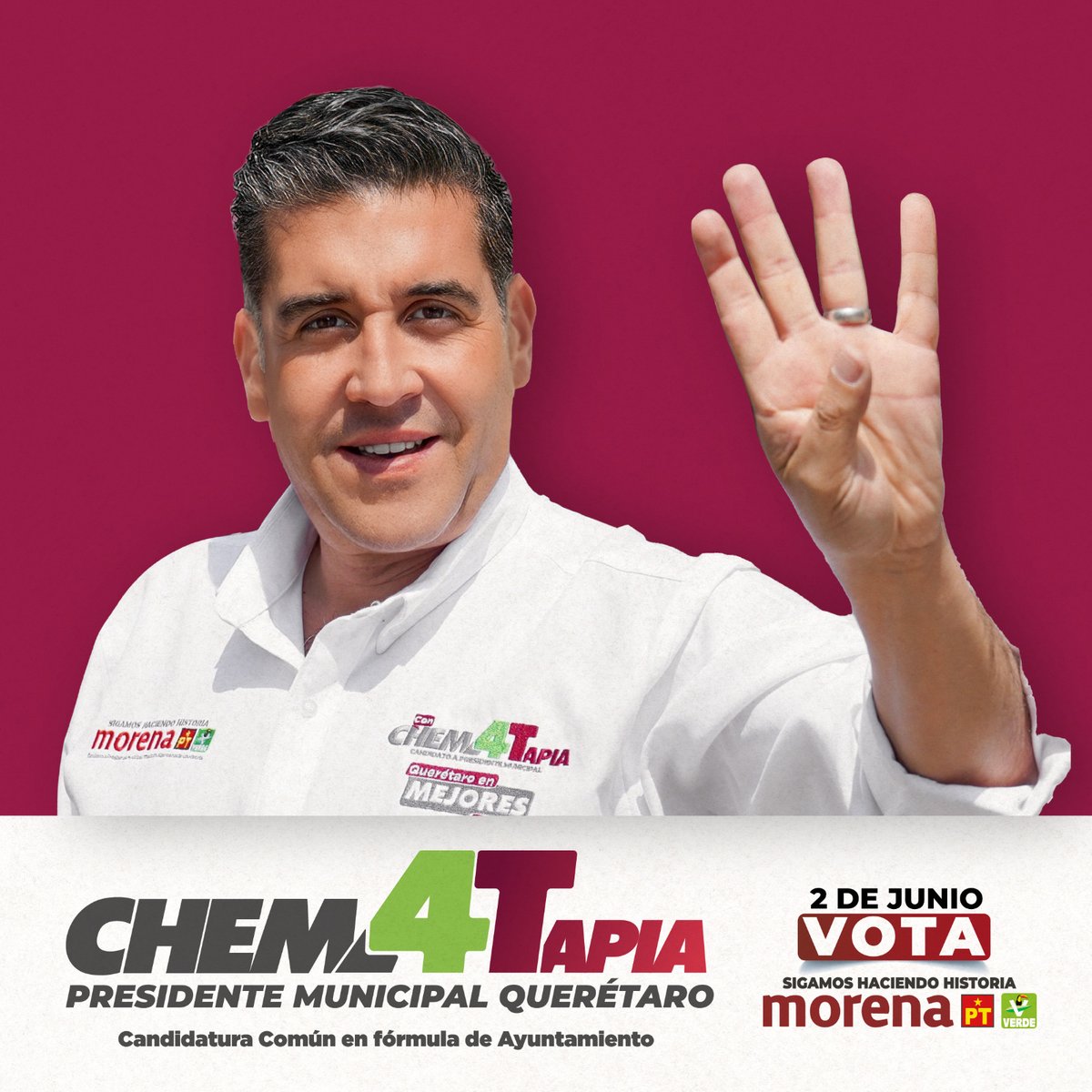 Tecnología, estrategia y voluntad serán nuestra herramientas para combatir a la delincuencia que hoy azota a Querétaro. Este 2 de junio, tu voto por Morena es un voto por la tranquilidad y la paz en nuestra ciudad. #ChemaPresidente #QuerétaroEnMejoresManos