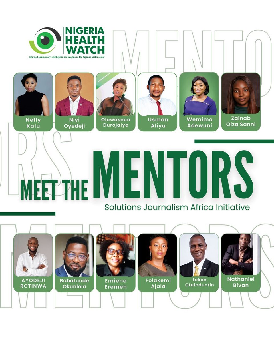 Through the 2nd phase of the Solutions Journalism Africa Initiative project, we are deepening the practice of solutions journalism in 🇳🇬 Meet the mentors helping us to make it happen by supporting media organisations to produce SoJo stories👌🏽 nhwat.ch/4b19kfr #SoJoNigeria