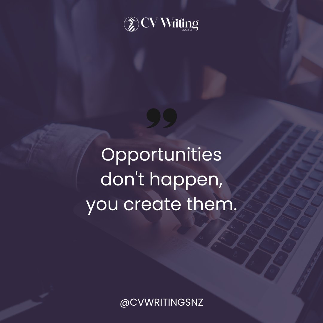 Don't wait for chances to come knocking when you have the power to build your own success story.

#career #motivationalquote #NRLManlyRaiders #Kendrick #CareerAdvice #CVWriting #ProfessionalGrowth #careerdevelopment #jobseekers #resumebuilding #careergoals #newzealand