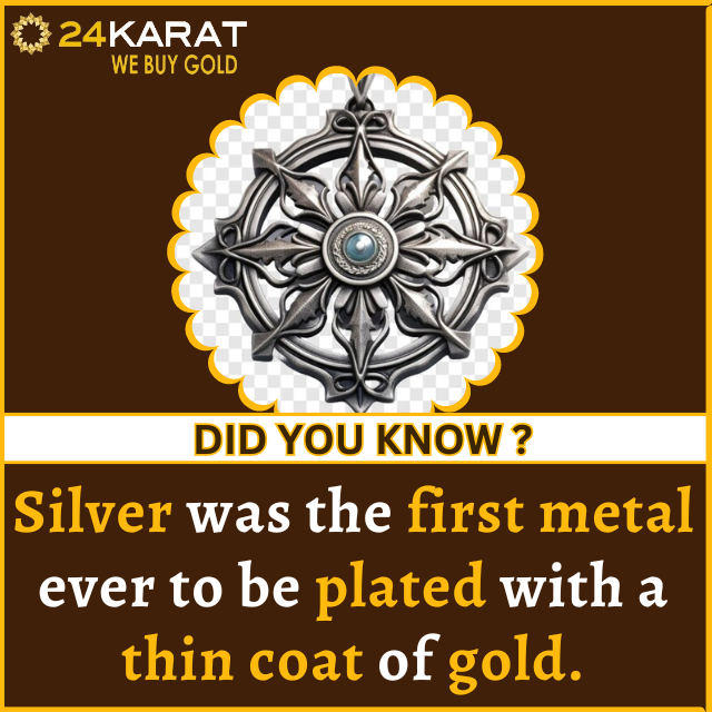 Silver was the first metal ever to be plated with a thin coat of gold.

#silver #silverjewelry #metal #goldcoated #gold #24karatwebuygold
