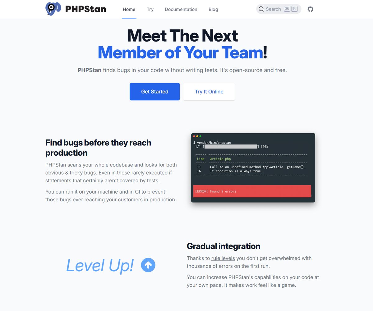 websitewrkspace's tweet image. 💦websitework.space is evaluating #phpstan💦

It&apos;s the hope of the #websiteworkspace dev team that @phpstan by Matt Glaman @nmdmatt will enhance the team&apos;s ability to find and fix problems in #Drupal projects under development and/or maintenance, so that clients don&apos;t.