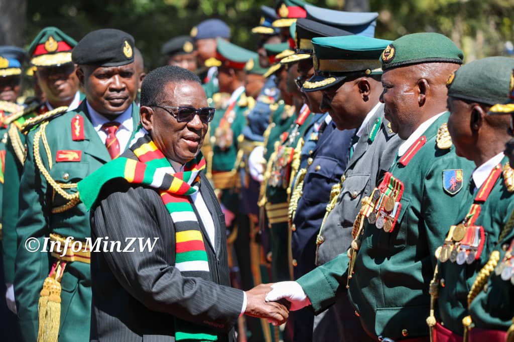 HE President Mnangagwa urges the Defence Forces to uphold the nation's security and stability, essential for achieving Vision 2030. He stresses on embracing science, technology, and innovation to enhance the military's capabilities.  #Vision2030 #Innovation #ZMA
@CMukungunugwa