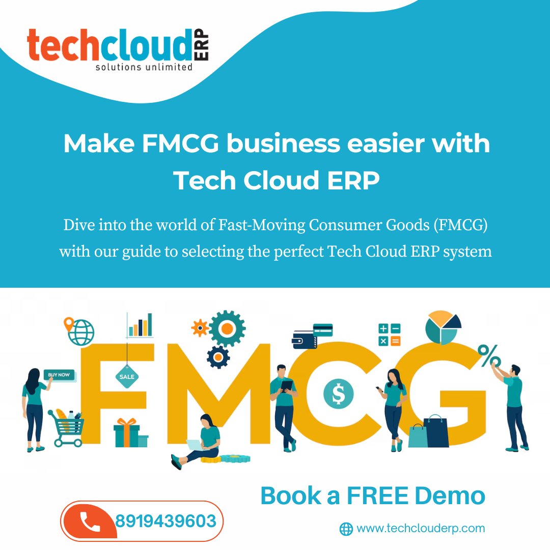 Simplify FMCG operations with Tech Cloud ERP. Dive into the dynamic world of Fast-Moving Consumer Goods with our comprehensive guide.

Book a Free Demo –– +91 8919439603

#techclouderp #BestFMCG #number1erp #FMCG #cloudsoftware #allinoneerp #Twitter #ERP #clouderp  #India