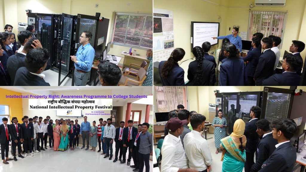 Rashtriya Boudhik Sampada Mahotsav / World IP day event organised at CSIR-4PI with undergraduate students and faculty @viswajananis @CSIR_IND