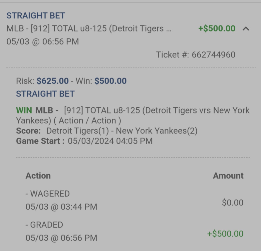 Subscribers move cashes! Easy winner. We bet every move, cold hard cash baby!