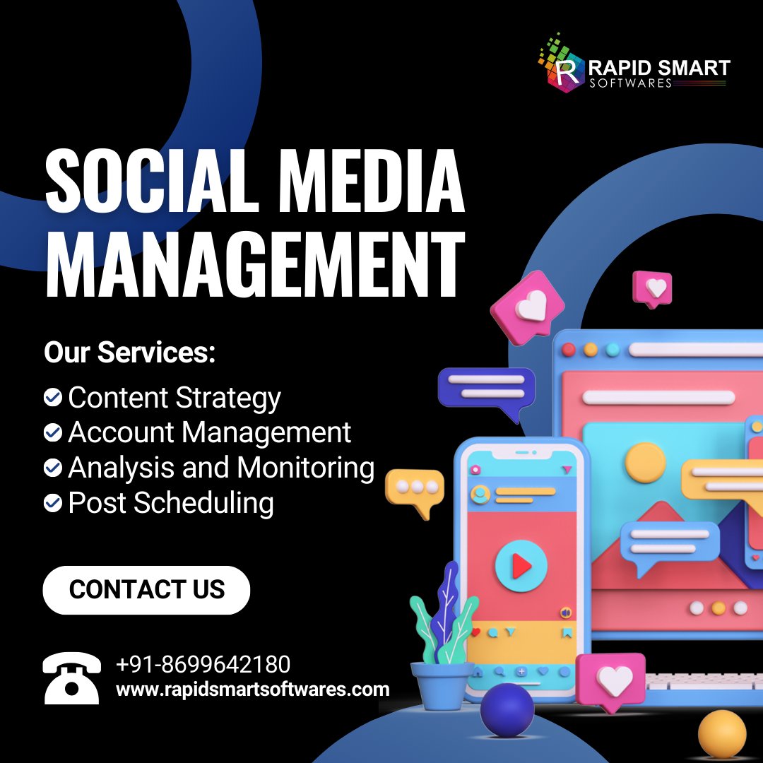 'Elevate your online presence with our top-notch social media management services! 🚀#SocialMediaManagement #DigitalMarketing #OnlinePresence #ContentStrategy #Engagement #GrowYourBusiness #SMM #SocialMediaStrategy #BrandAwareness #ContentCreation #CommunityManagement '