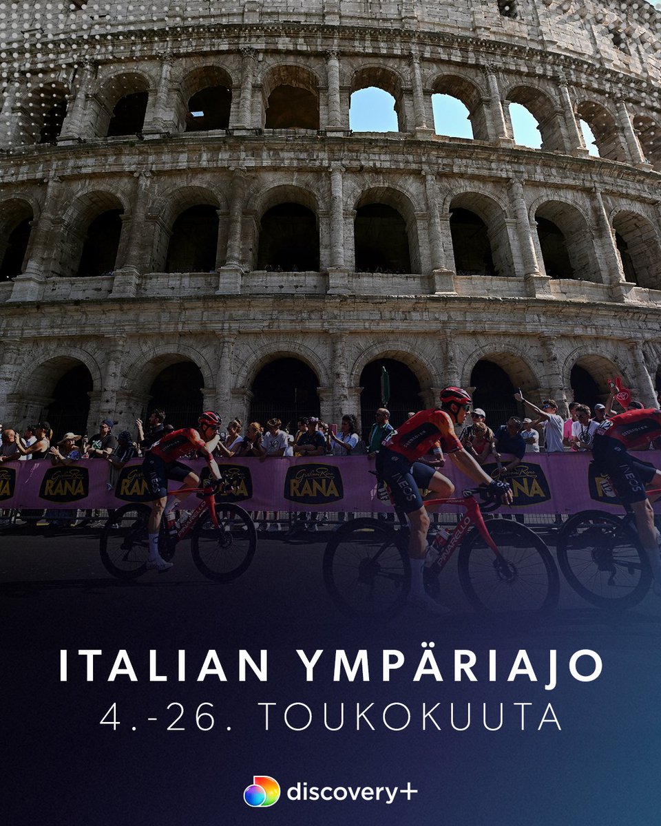 Italian ympäriajo, eli Giro d'Italia, käyntiin tänään! 🇮🇹

Ensimmäinen etappi on 140 kilometrin matka Venaria Realesta Torinoon. 🚴

⏰ 14.30
🎙 Peter Selin
📺 discovery+

#pyöräily