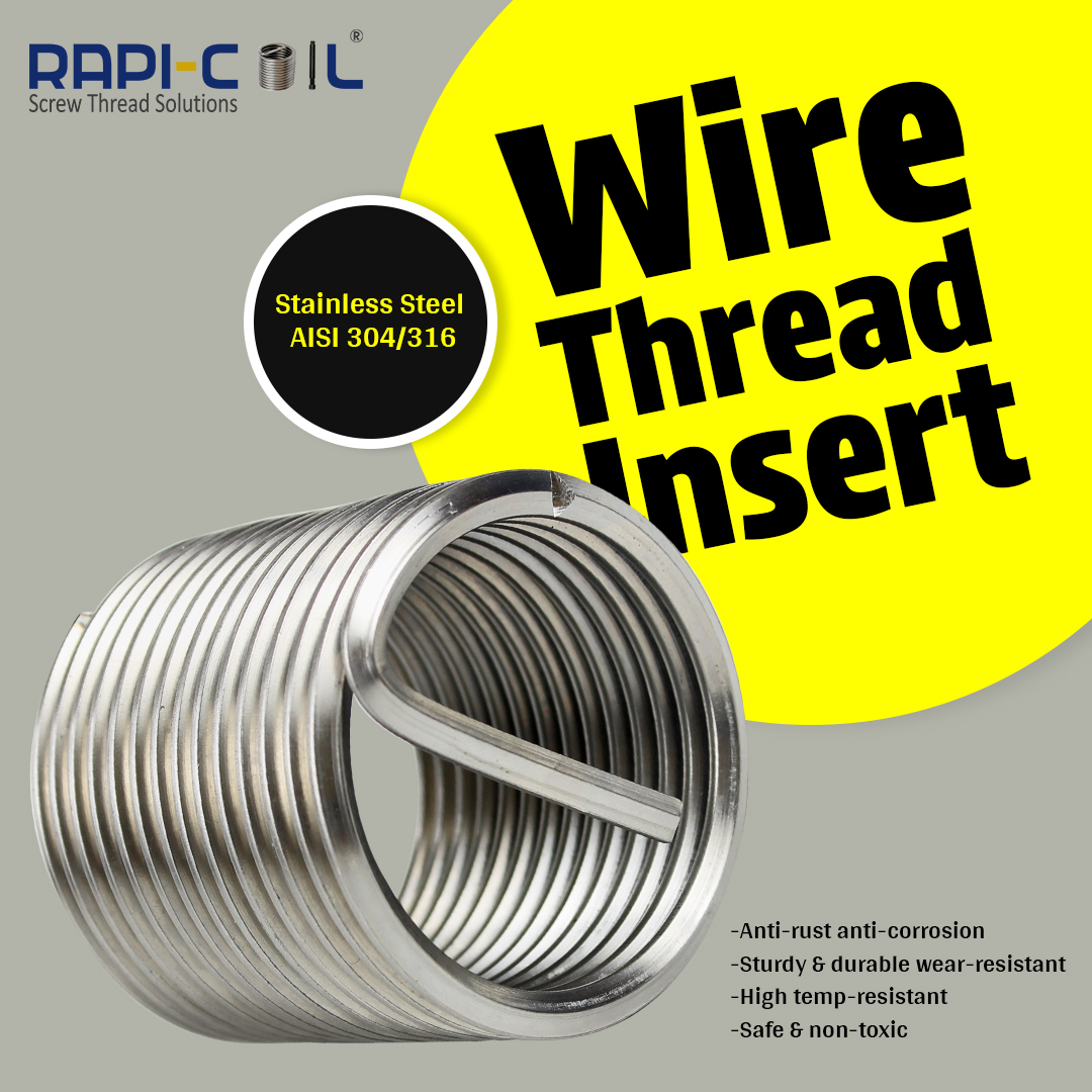 'Strength meets precision with our stainless steel AISI 304/316 wire thread inserts. Elevate your projects with durability and reliability that lasts. #StainlessSteel #ThreadInserts #QualityCraftsmanship #rapicoil #Engineering #EngineeringExcellence #InnovationUnleashed