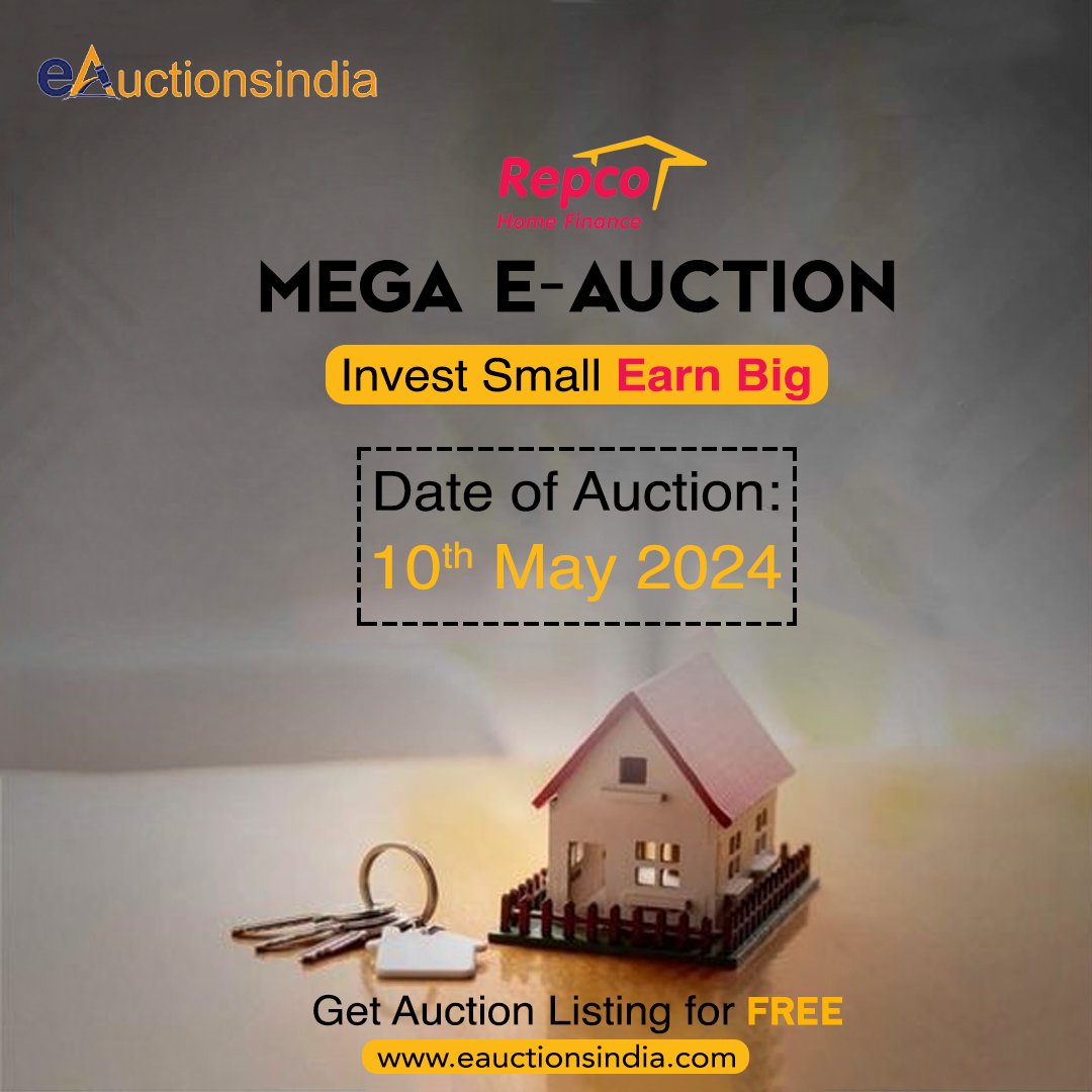 eauctionsindia1's tweet image. Ready to make big moves in the world of investments? Don't miss out on our Mega E-Auction happening on May 10th, 2024! Invest small, earn BIG. Secure your spot now and get your auction listing for FREE!  

Visit Us: eauctionsindia.com/bank/repco-hom…

#repco #repcobank #bank