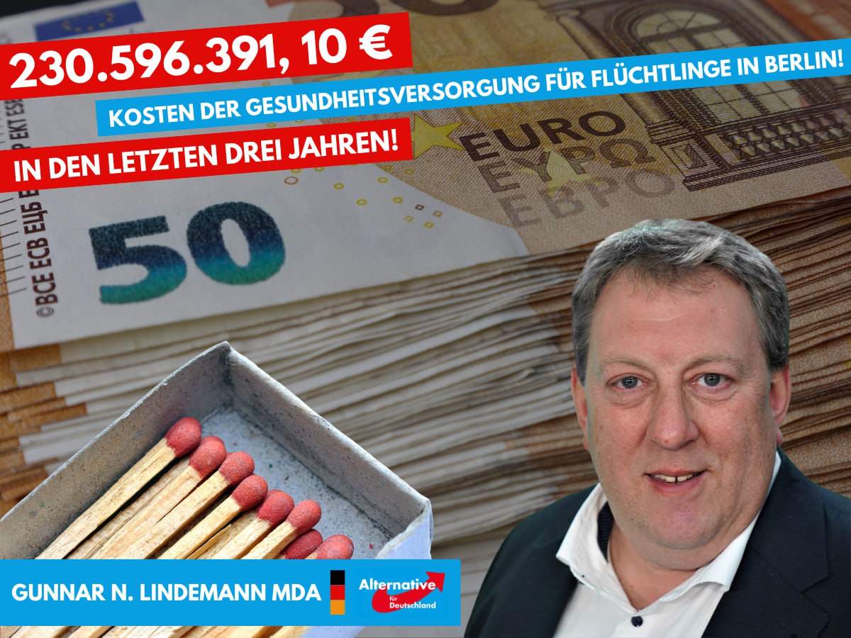 Kosten für die 'Gesundheitsversorgung' von Migranten explodieren:

gunnar-lindemann.de/aktuelles/