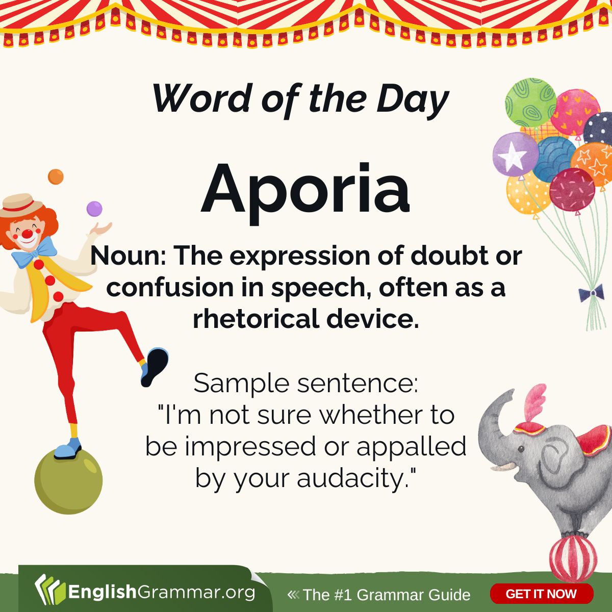What does aporia mean? #vocabulary #writing #amwriting