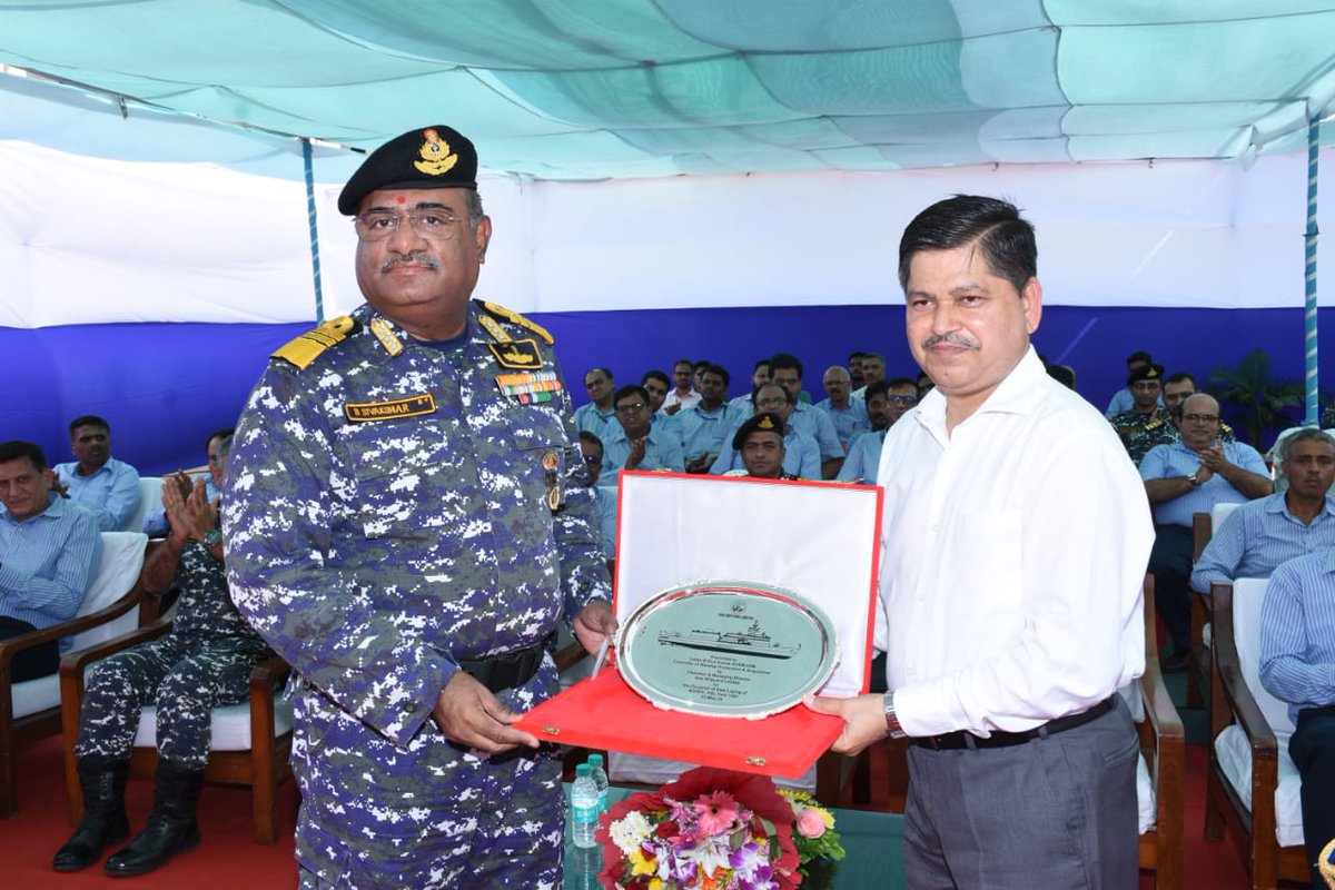 Keel laying ceremony of the First NGOPV (ex-GSL) held at @goashipyardltd, #03May 24. VAdm B Siva Kumar, CWP&A presided over the ceremony. Contracts for indigenous design & constn of 11 Next Generation OPVs were concl on #30Mar 23 with GSL for 7 ships & @OfficialGRSE for 4 ships.