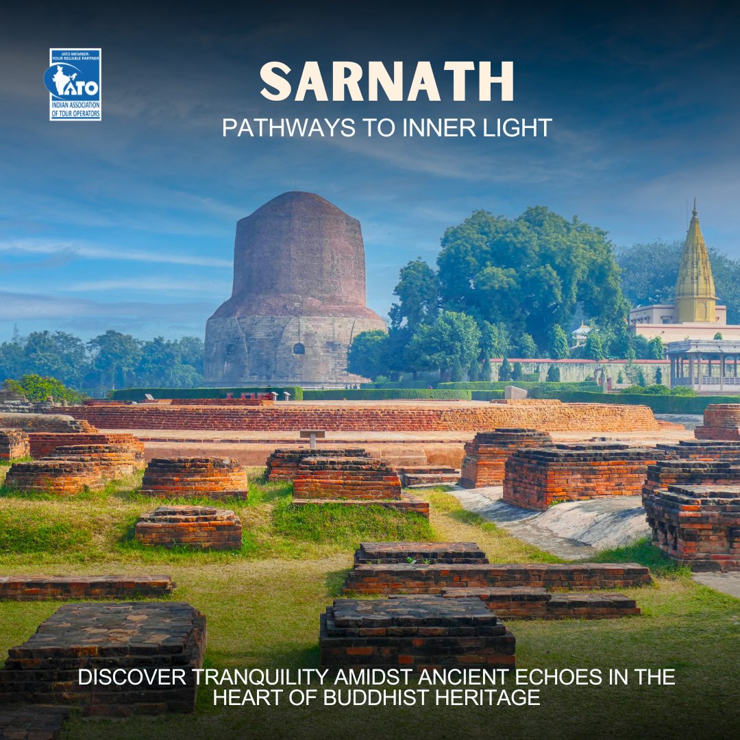 Exploring the sacred grounds of Sarnath, where whispers of enlightenment linger in the air, and ancient wisdom echoes through time. 🙏✨ #Sarnath #SpiritualJourney #AncientWisdom #SacredDestination #Pilgrimage #TravelInspiration #DiscoverYourself #IncredibleIndia #tourismgoi
