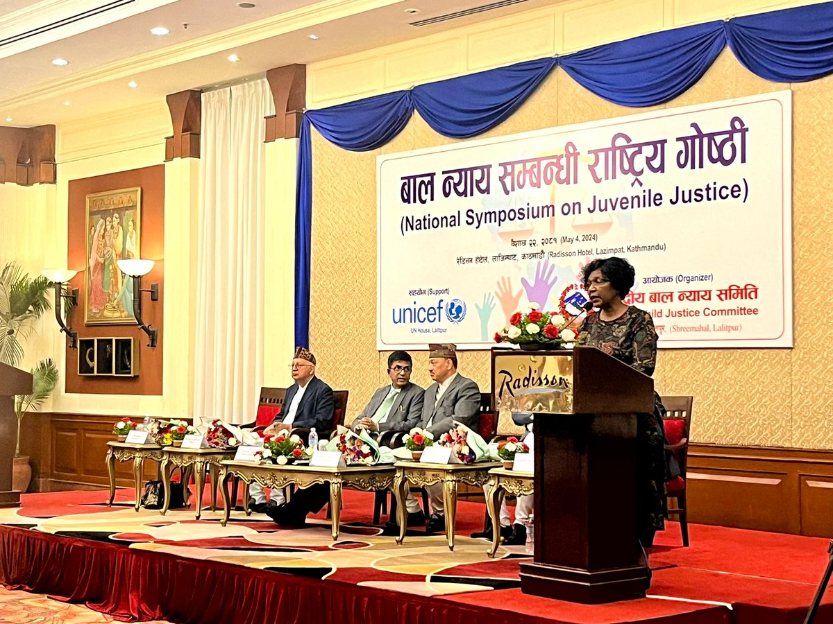 'Effective access to justice for children who come in contact with the justice system is essential for realization of their rights and to ensure they develop to their full potential.' - Ms Alice Akunga, Representative, @unicef_nepal #JusticeforChildren #JuvenileJustice