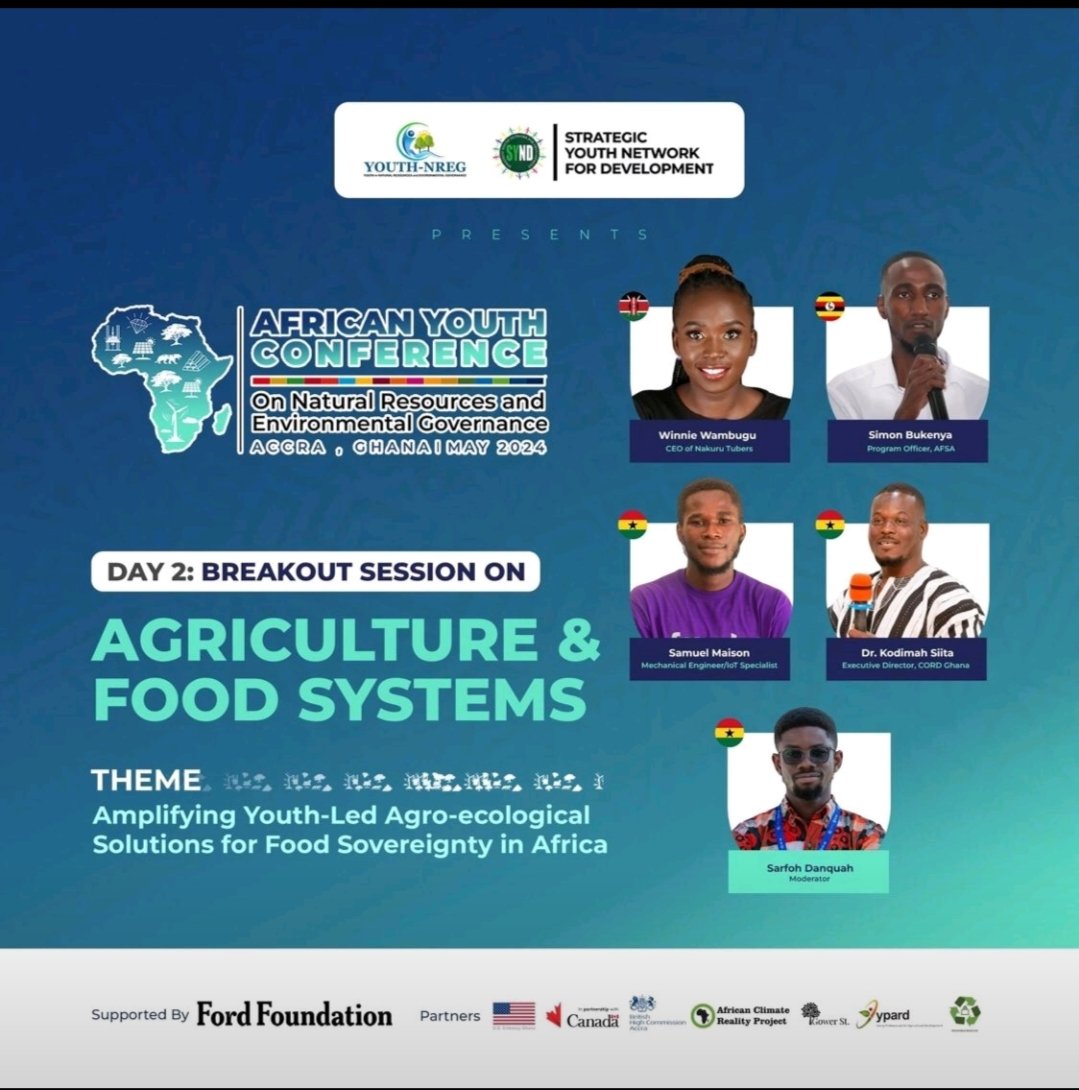 Excited to have been a panelists at the #AYC2024 in Ghana 🇬🇭! Sharing experiences and solutions for climate-resilient agriculture and food sovereignty in Africa. 
#Foodsecurity 
#Agroecología 
#Youth4Change
#WeAreShifting
@SYNDGhana  #AYConNREG