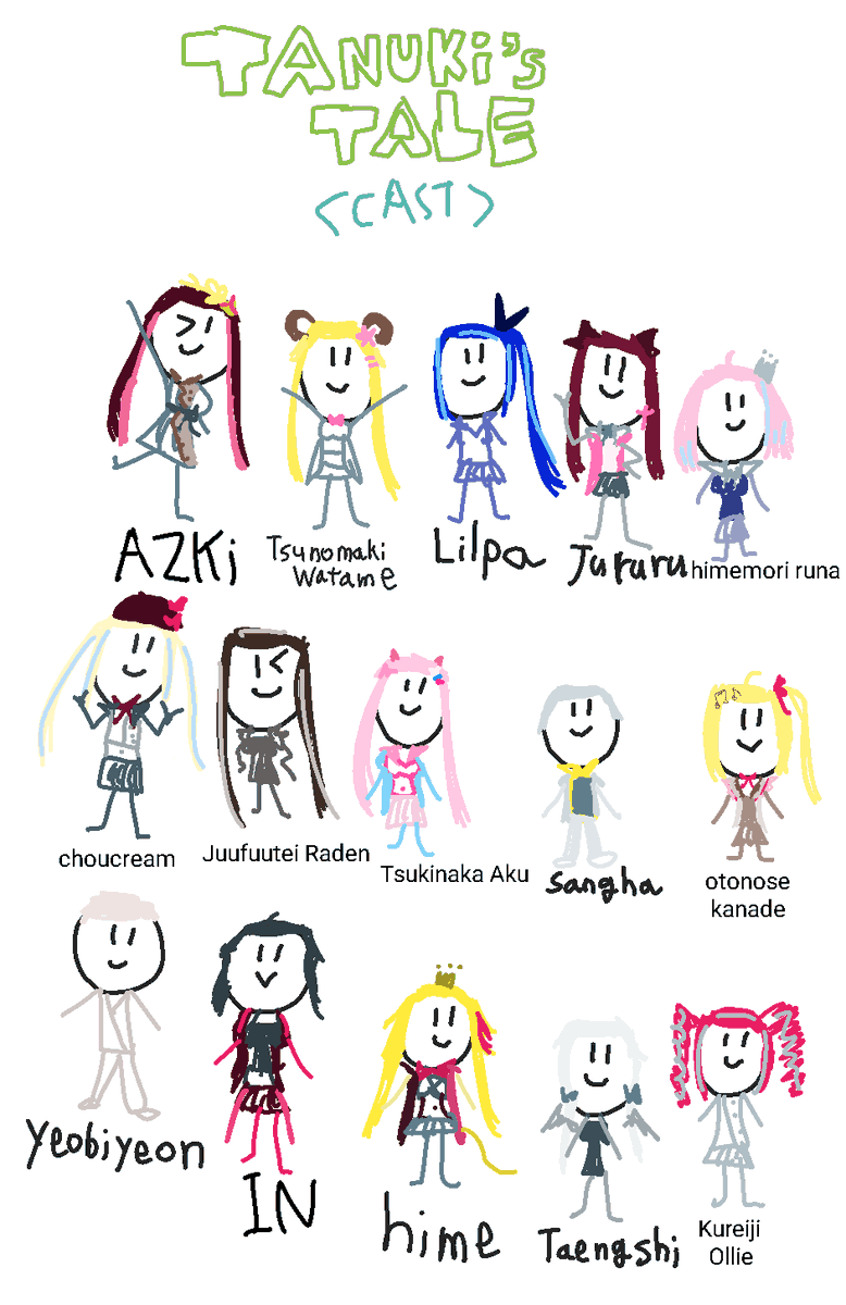 TTyj_soratomo's tweet photo. #AZKiART #つのまきあーと #ルーナート #릴파 #주르르 #らでん似絵 #Akuchan_Art #SangHa_Art #Artnose #biyeon_art #IN_by_art #HIME_ART #graveyART 
@juufuuteiraden @otonosekanade
@supernova_HIME @Taengsi_ @kureijiollie
Tanuki's tale cast! (4) https://t.co/ay8YAXCw85