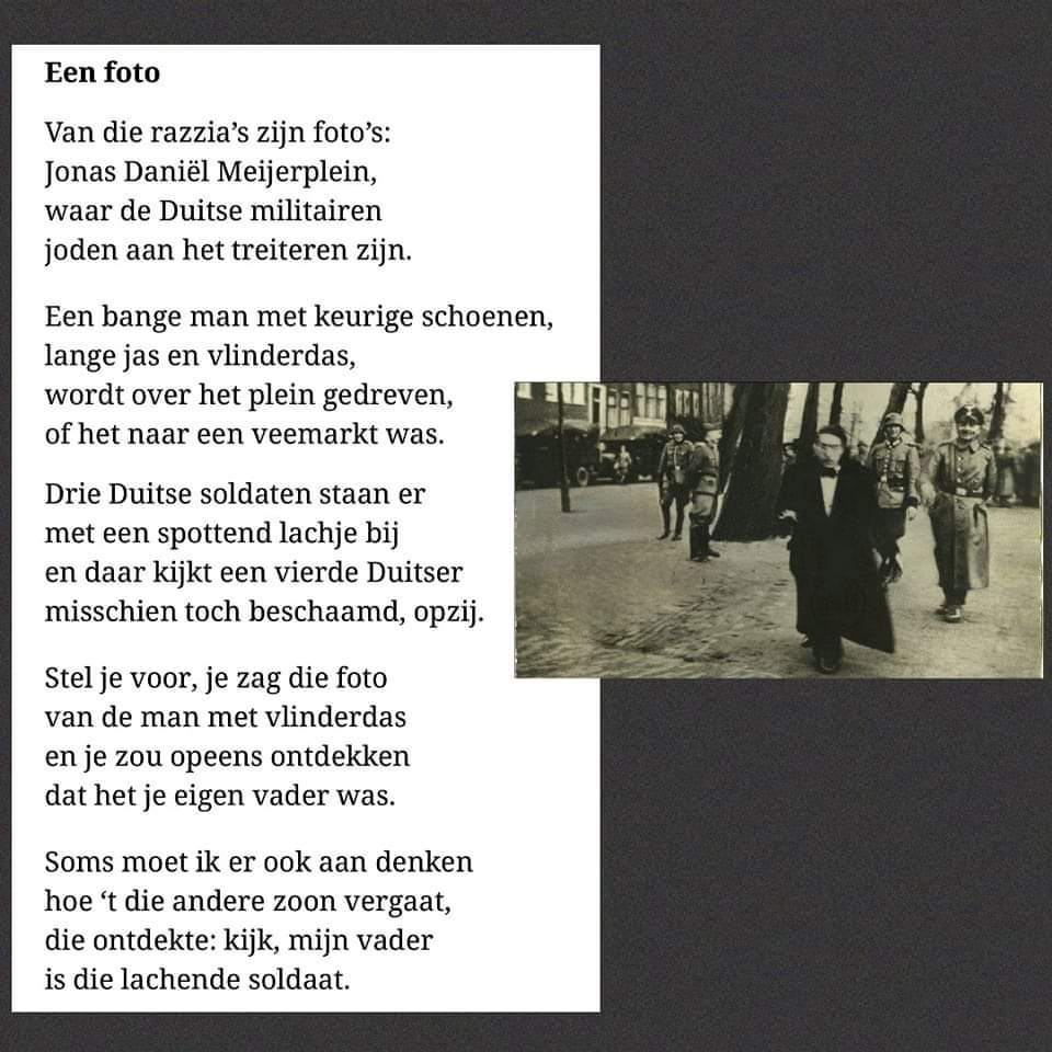 Goeiemorgen. Gedicht van Willem Wilmink, jaren geleden gedeeld op Facebook door @JeltjevanHouten Niks aan toe te voegen #4mei #OpdatWijNietVergeten