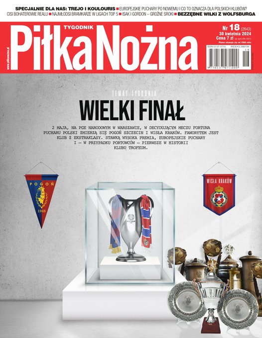 Witamy w sobotni poranek!👋 Weekend to idealny czas, aby nabyć najnowszy numer Tygodnika 'Piłka Nożna'!🗞