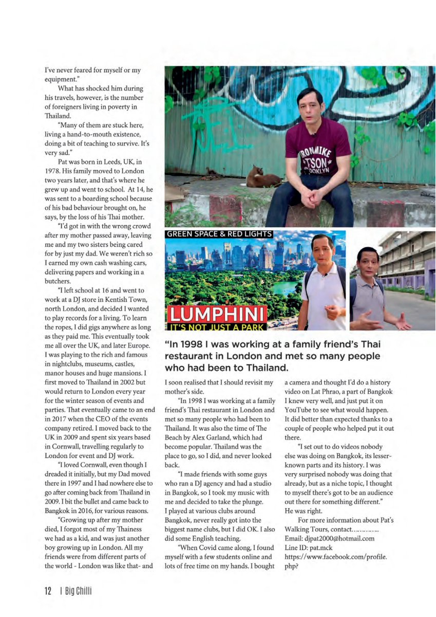 An article about myself and my channel is featured in the latest issue of Big Chilli Magazine. issuu.com/thebigchilli/d…