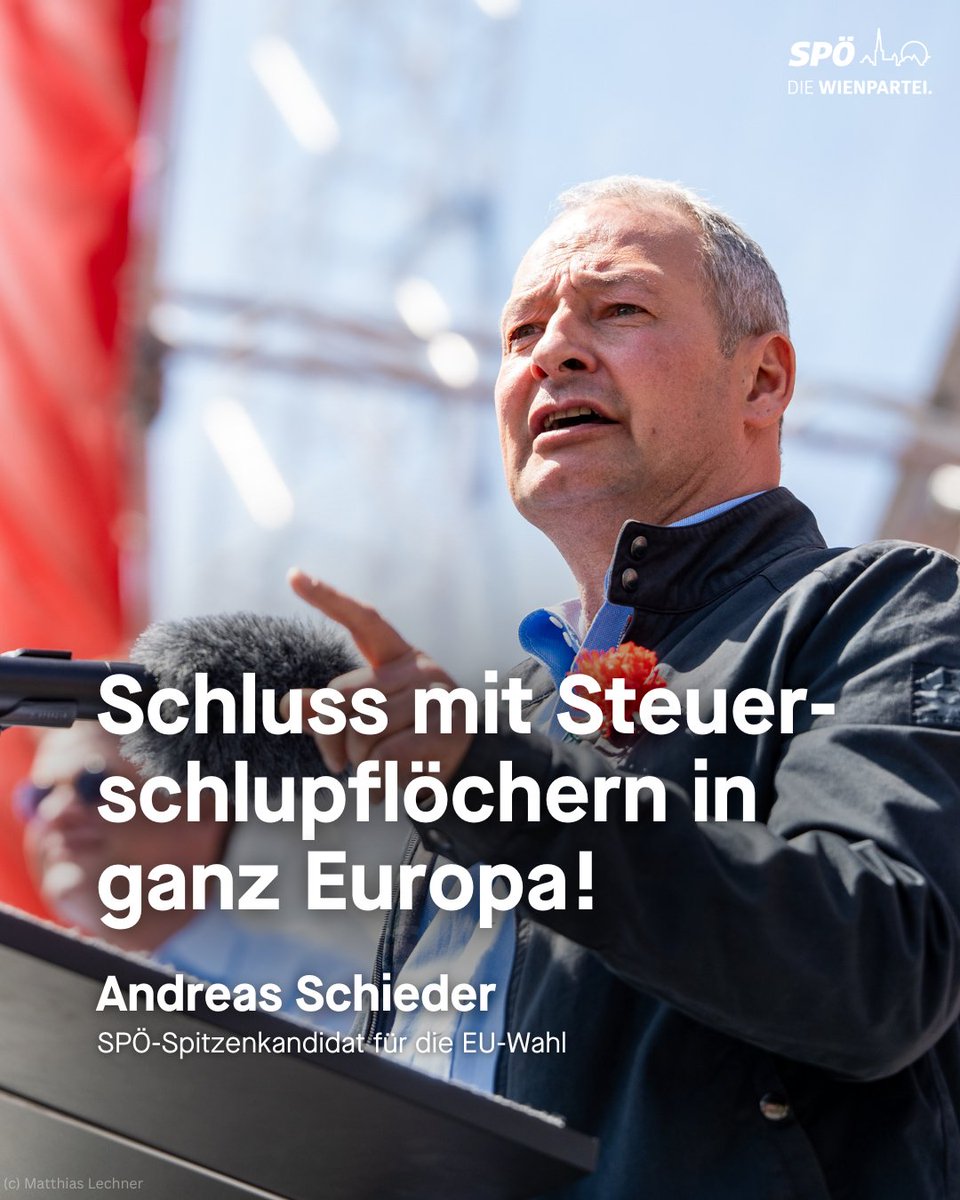 “Wir müssen Steuerschlupflöcher schließen, Privatisierungen zurückdrängen, gleiche Löhne für gleiche Arbeit umsetzen und soziale Strukturen schützen!”, betont unser Spitzenkandidat @SCHIEDER. Wir in Wien stehen für ein faires Europa!🇪🇺