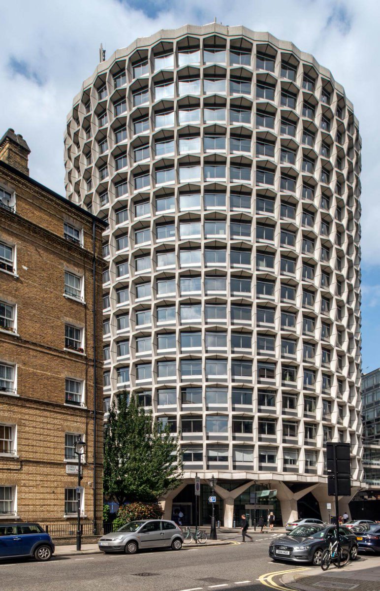 Happy #StarWarsDay! 🌌 Designed by Richard Seifert and Partners in the 1960s, Space House in London garnered attention for the innovative use of a precast concrete grid. #MayThe4thBeWithYou