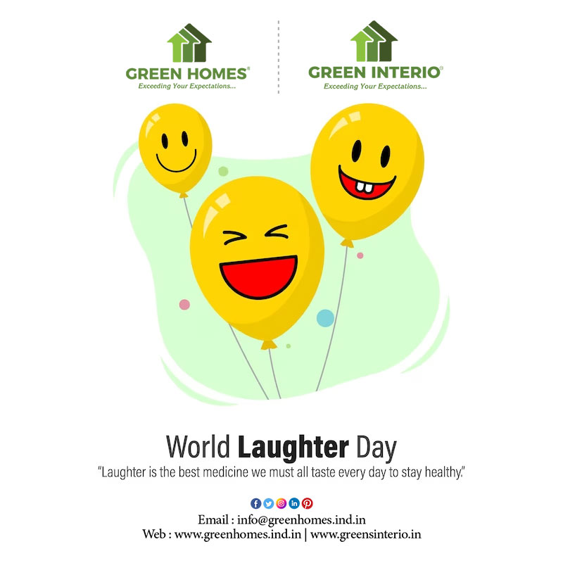 Happy World Laughter Day...
#laughter #laugh #LaughterDay #WorldLaughterDay #happylaugh #smile #ChennaiRealEstate #homesale #greenhomes