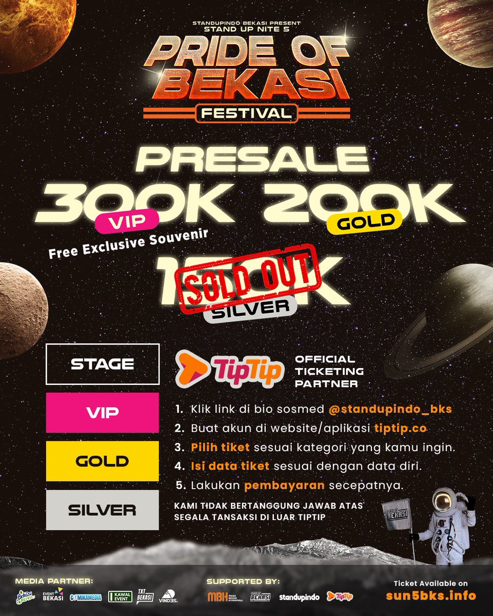 Oy beks, jan lupa dateng acara Pride of Bekasi, guest starnya banyak pentolan stand up Bekasi, buruan dah kata gw mah sikat tiketnya sebelon keabisan