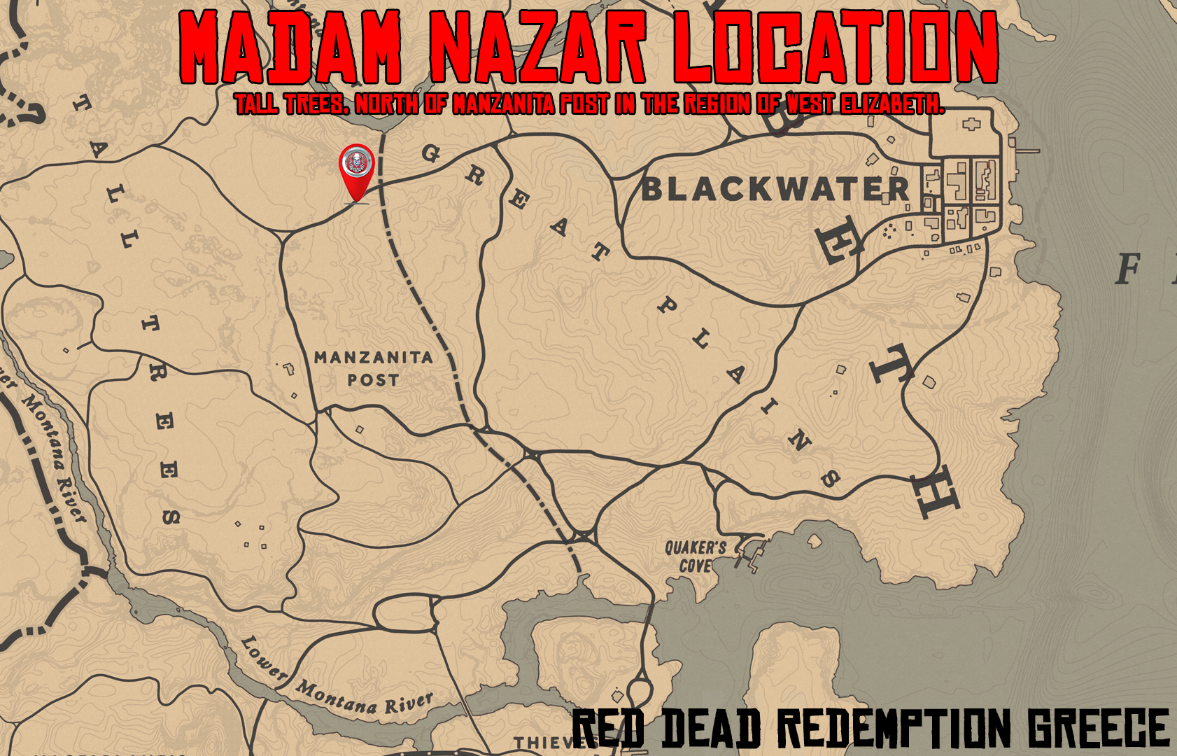 RDR_GREECE on X: &ldquo;💃Madam Nazar&rsquo;s Location, May 4, 2024🧿 🗺️Tall 