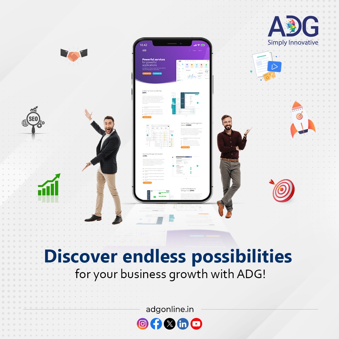 From vision to reality: ADG opens doors to endless possibilities for your business growth. Start your journey today! 🌟 

For more information:-
Website- adgonline.in
Email- info@adgonline.in
Call Us- +91 9289134393

#adgonline #BusinessGrowth #discover