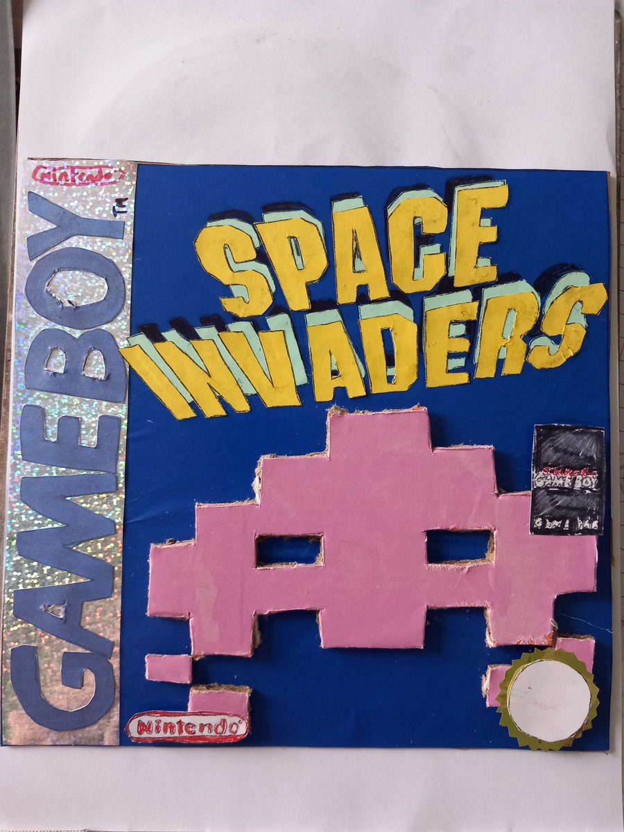 Todays cover is Space Invaders
I love how the colours look with each other
#HomeMade #Picture #BoxArt #90sGaming #Gameboy #SpaceInvaders #Nintendo #RetroGaming #Videogame