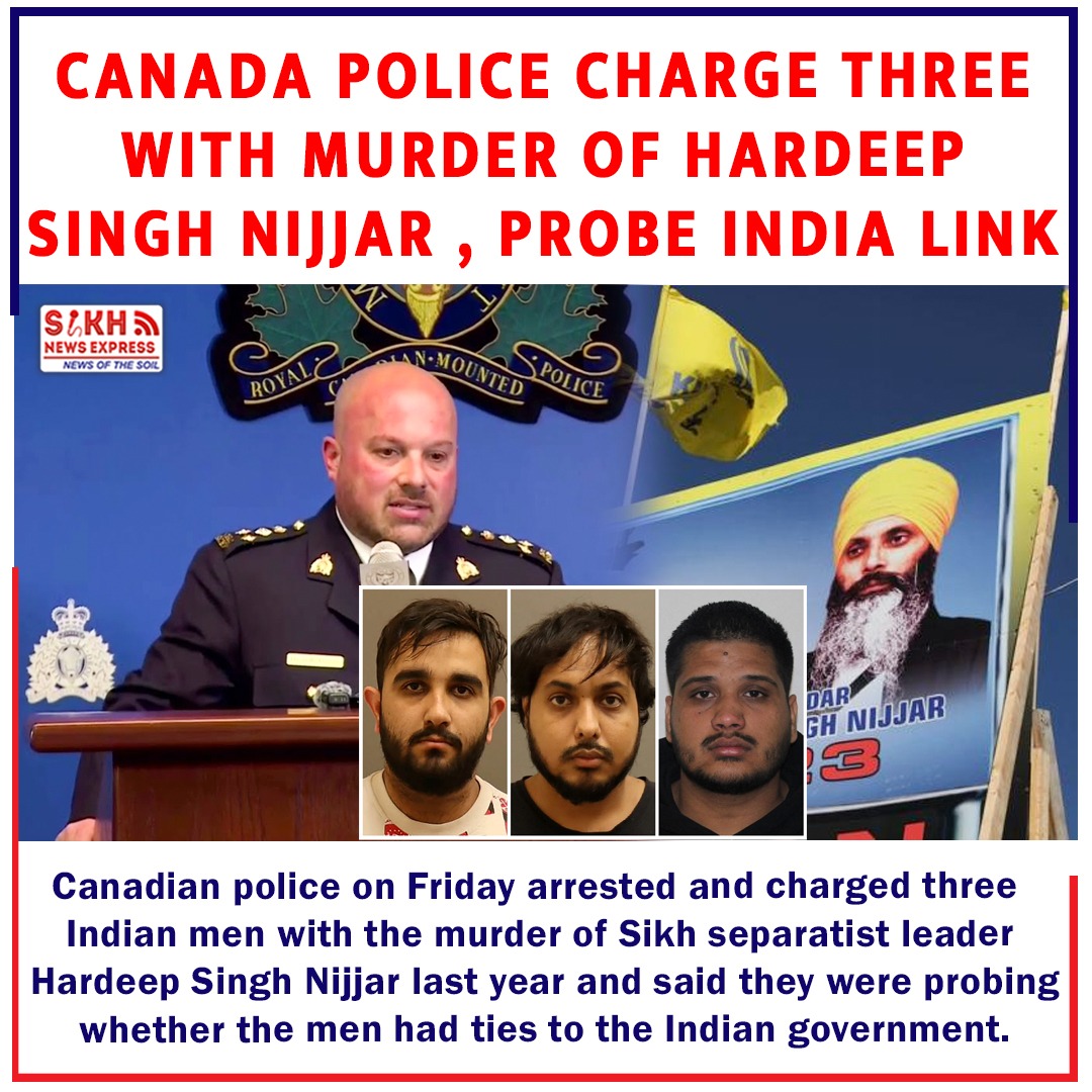 Canada police charge three with murder of Hardeep Singh Nijjar, probe India link #canadapolice #hardeepsinghnijjar #canada #indiangovernment #sikh #sikhcommunity