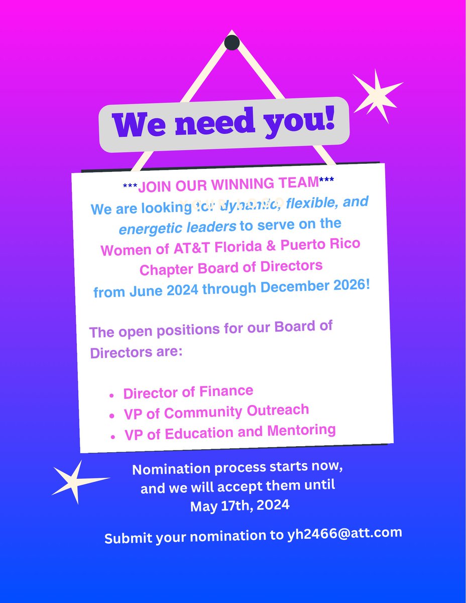 Be part of an amazing team!! #WomenOfATT 💜