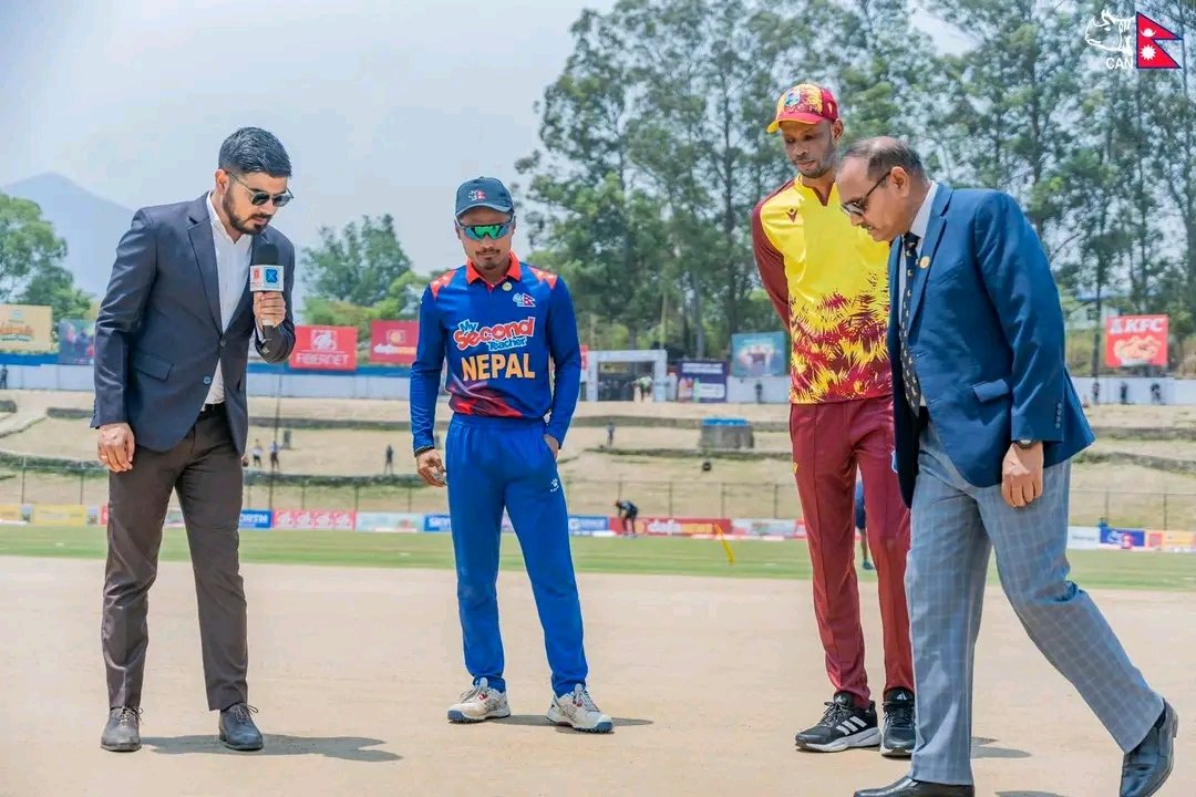 🚨Toss Alert🚨 
~ West Indies A won the toss and elected to Bat first against Nepal. 

#NEPvWI | #WIvNEP | #NepalCricket | #WestIndies