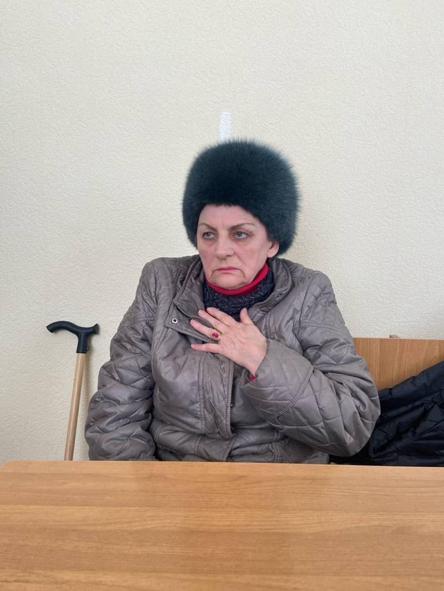 72-year-old Russian woman who was sentenced to five years in prison for two reposts on social media.