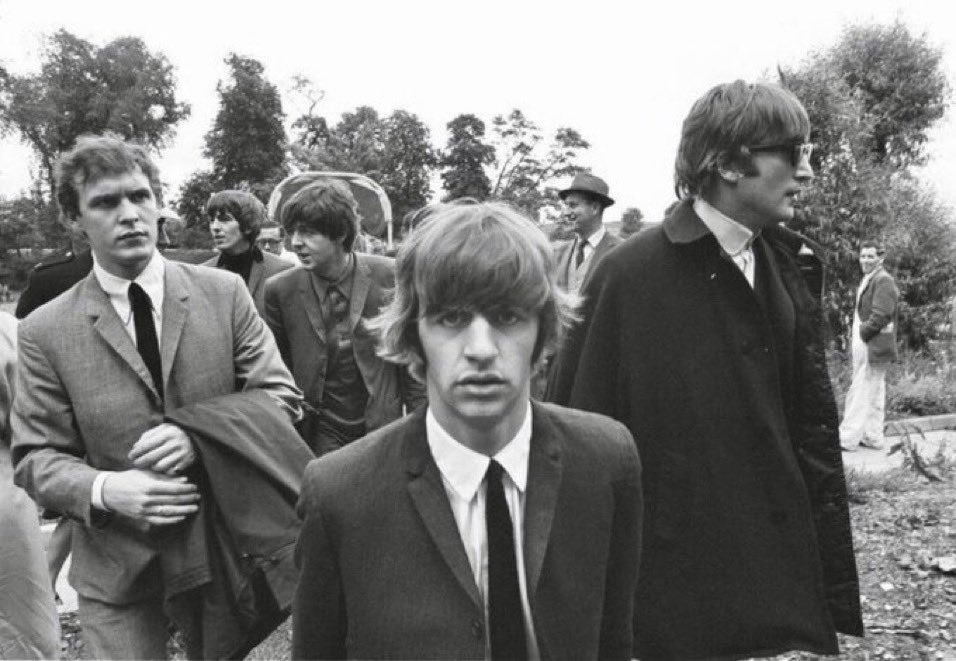 July 1964 arriving at Teddington Studios for an appearance on ‘Thank Your Lucky Stars’ television show. #TheBeatles #NeilAspinall #ThankYourLuckyStars #sixties #1960s #sixtiestv