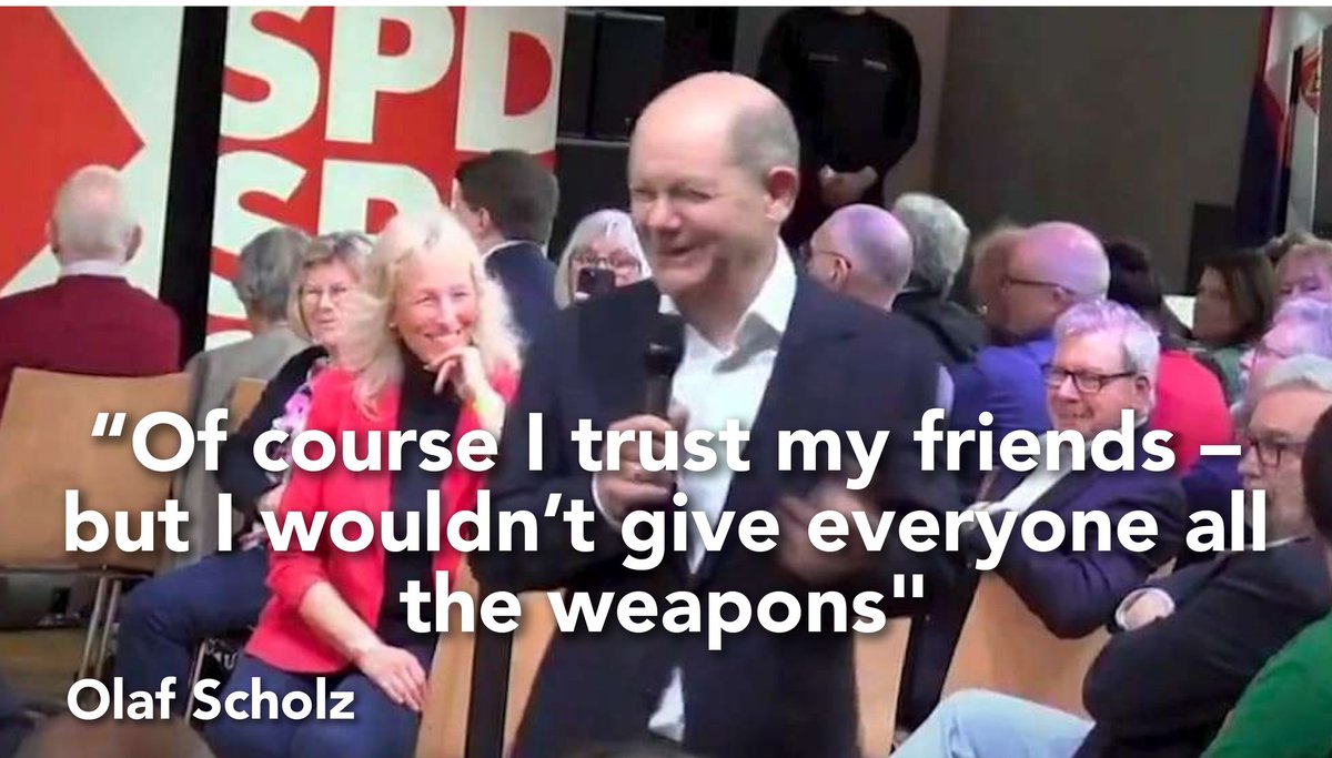 Meanwhile in Germany:
#SPD #Scholz #ScholzLacht #Taurus