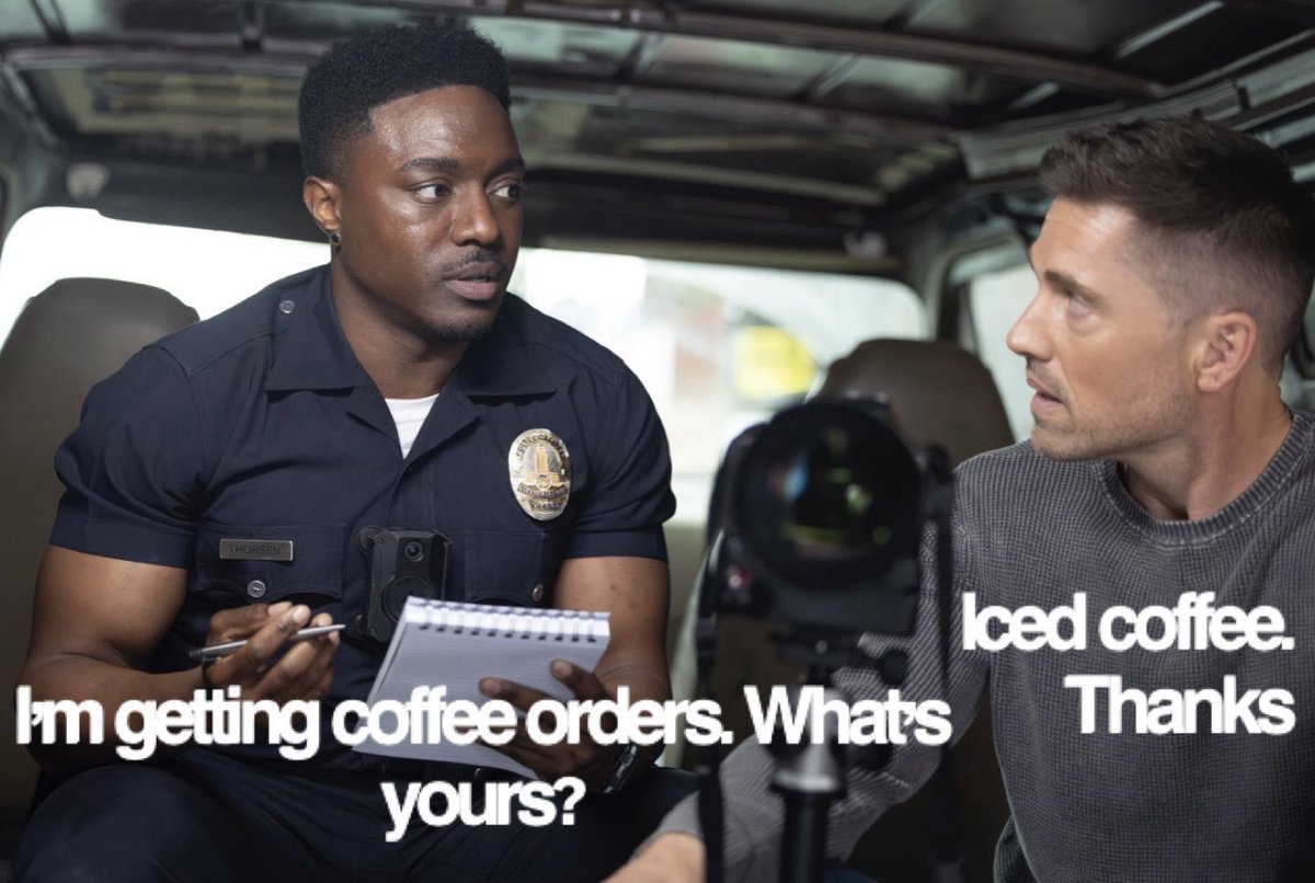 A typical day at work ☕️🥤

#CoffeeIsLife 
#Bradford  #Thorsen #TheRookie