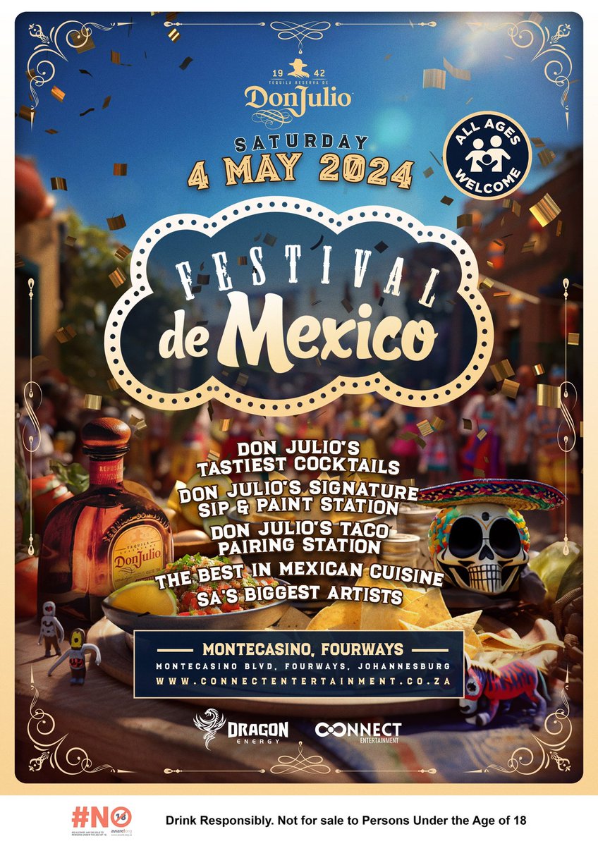 Don't know what to do today?
If you like Mexican Cuisine and Tequila... Well, we will see you at Festival de Mexico at @MONTECASINOZA later!

Tickets : montecasino.co.za/whatson/events…

#UnfoldGSA
#GaloreSALifestyle
