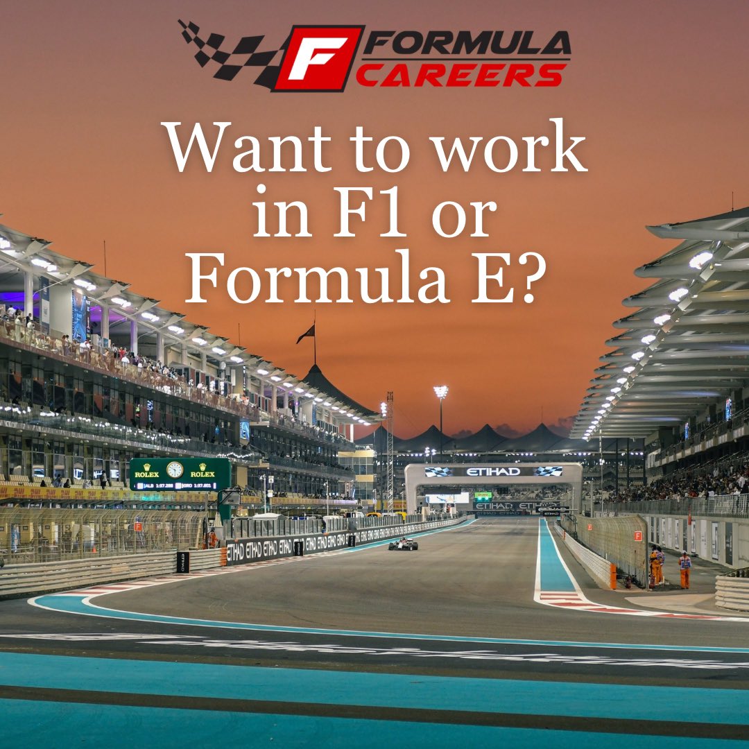 Want to start a career in #F1 or #FormulaE? Get your career on track at formulacareers.com #jobsinf1 #jobsinformulae #motorsport #skysportsf1