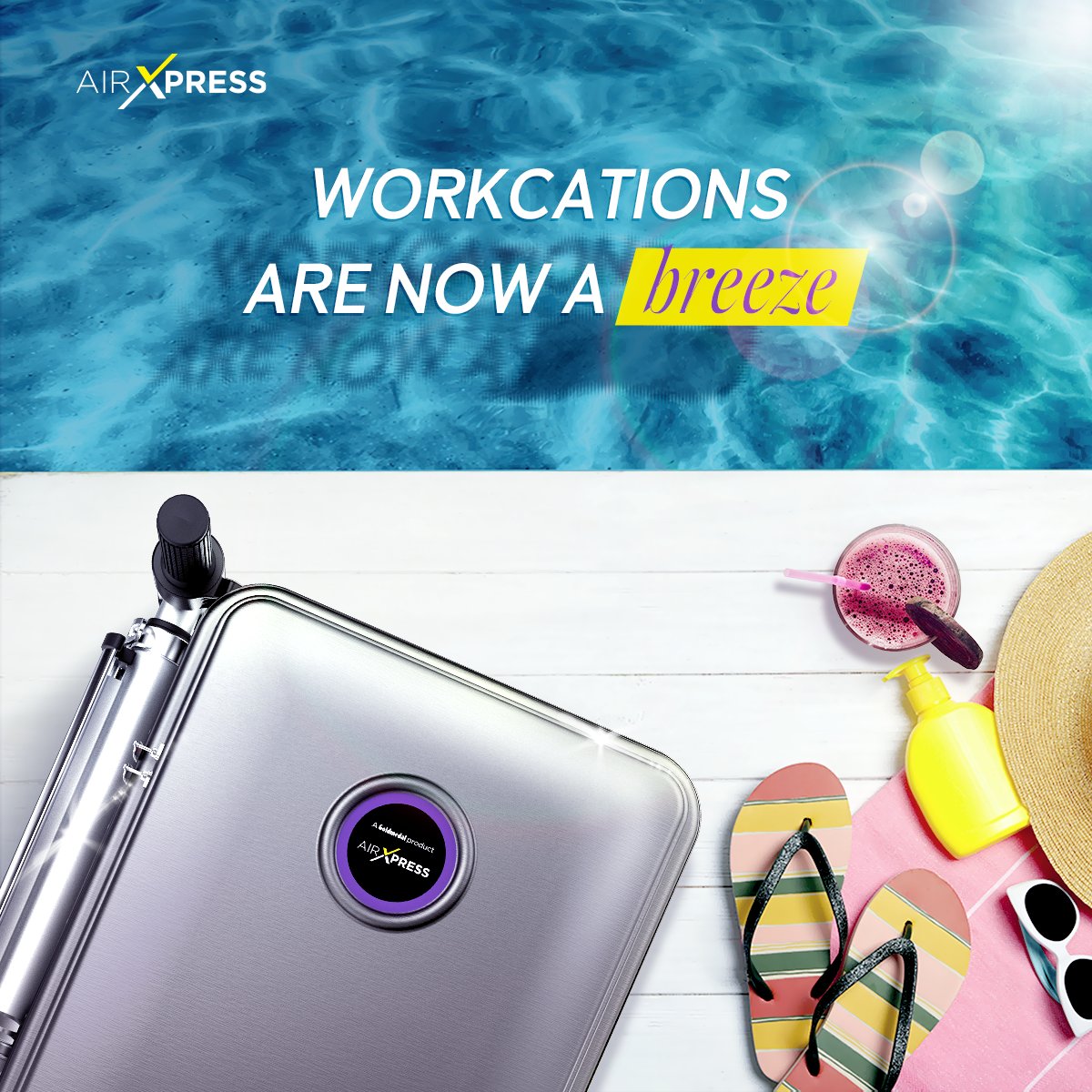 Beat the heat and keep it cool with AirXpress, workation that blends business with ocean breezes.
Smart riding trolley
Strong impact resistance
26L capacity
#AirXpress #TravelWithAirXpress #Suitcase #Trolleybag #LuggageBag #AirXpressByGoldmedal #Goldmedal #GoldmedalIndia