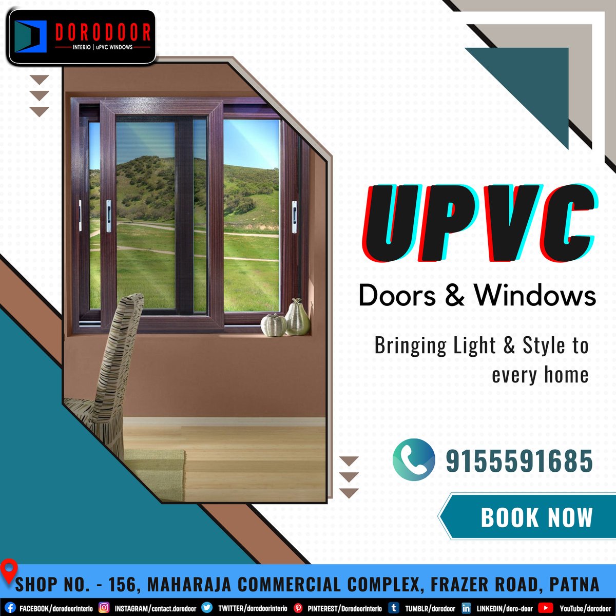 DORODOOR INTERIO dorodoor.com Why choose UPVC?Our doors are eco-friendly, energy-efficient, and low-maintenance, promising a sustainable and hassle-free experience for years to come. #scratchlesswindows #dorodoorinterio #upvcprotected #patnabusiness #biharbusiness