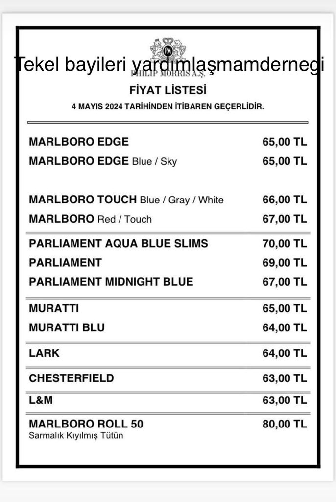 Zam Geldi.

Philip Morris grubu sigaralara zam geldi.