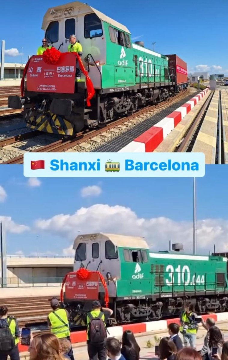Primer tren Shanxi-Barcelona de la Belt and Road Initiative (Ruta de la Seda) #BRI #Rutadelaseda #Tren #Ferroviari #Ferroviario