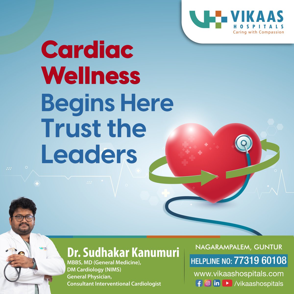 Experience premier cardiac care at Vikaas. At our world-class Cardiology Wing, we champion cardiac wellness with unrivalled expertise.

#vikaashospital #VikaasCardiacExcellence #doctor #HeartCareBeyondCompare #LeadingCardioCare #ExpertHeartIntervention #heartsurgery