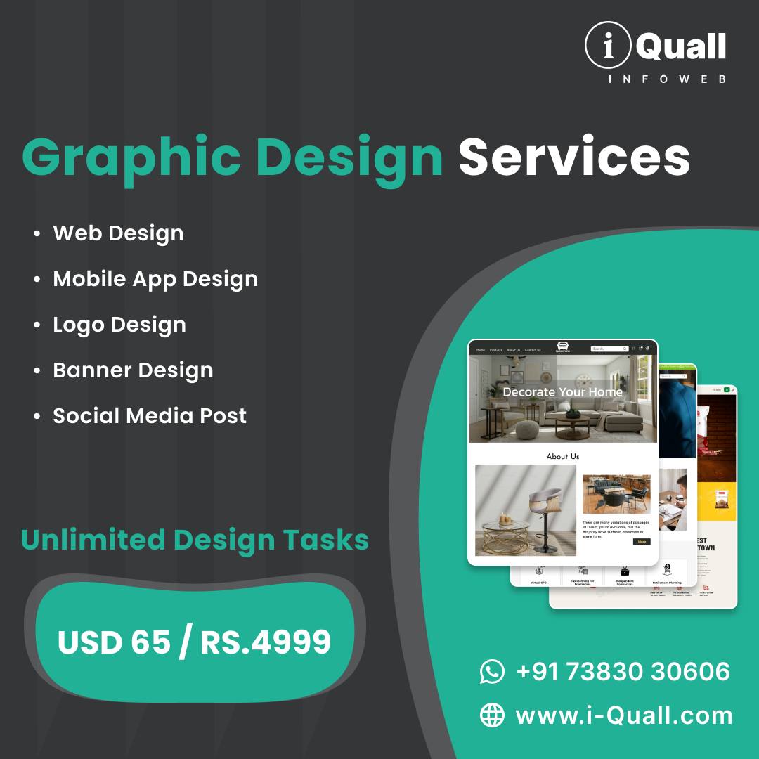 Find Your Perfect Creative Designer with Our Unlimited Package.

i-Quall.com
info@i-Quall.com
+91-7383030606

#GraphicDesign #GraphicDesignCompany #GraphicDesignAgency #GraphicDesignService #WebDesign #webdesignagency #WebDesignCompany #MobileAppDesign #LogoDesign