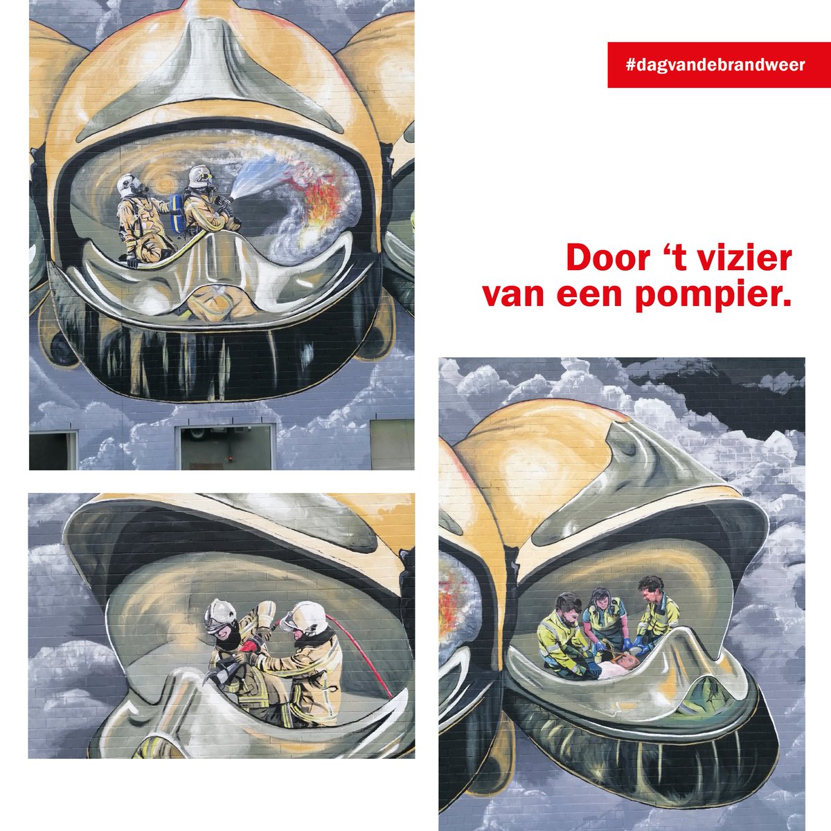 BVLAR's tweet image. Voor #dagvandebrandweer zette #brandweerman/kunstenaar Robin deze #muurschildering op de gevel van de brandweerkazerne in Leuven.
🔥 Spot jij welke verschillende taken van #brandweer en #ambulance hij in ’t vizier had? ❤️ 

Neem zeker een kijkje op dagvandebrandweer.be.