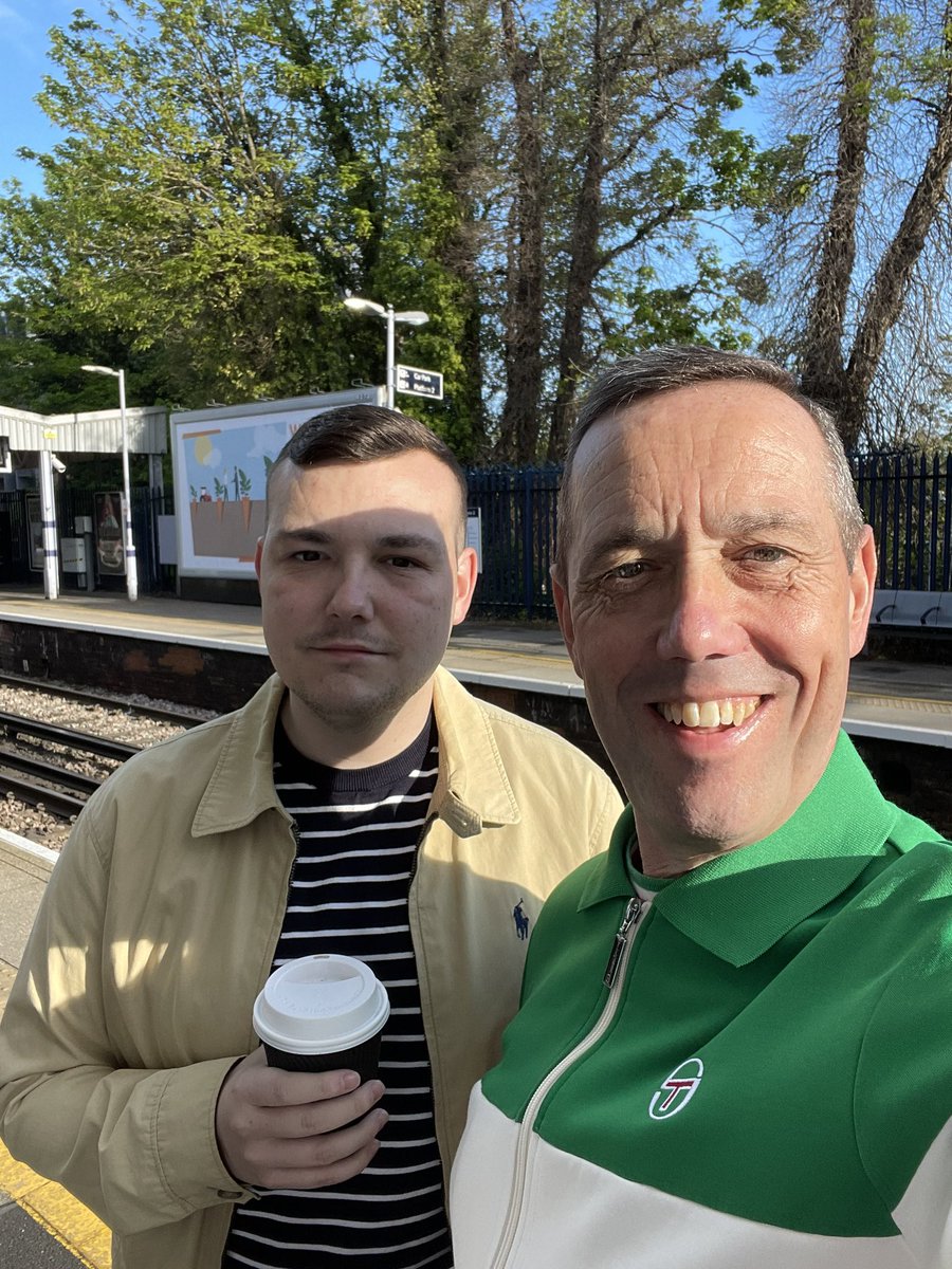 Just at Sidcup Station for the last trip of a long season but as always ended up with smiles on our faces. Look forward to seeing you all at Coventry today for a good old sing song, c’mon u R’s @TommyAllen_98 💙🤍 #qpr