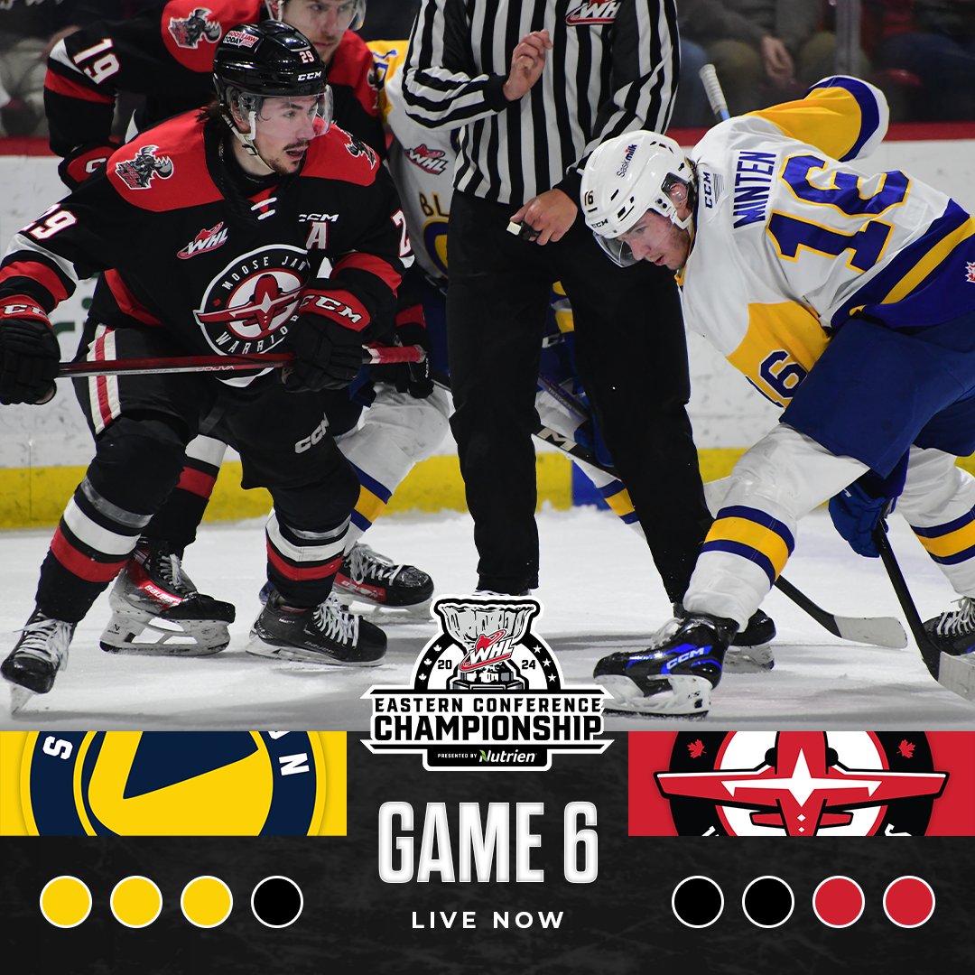 LIVE NOW!

🏒@BladesHockey at @MJWARRIORS

The Warriors are trying to even the score at home while the Blades are looking for a spot in the #WHLChampionship on the road.

Let's get watching!  

📺 | bit.ly/WATCH-WHL

#WHLPlayoffs | #FeedingtheFuture