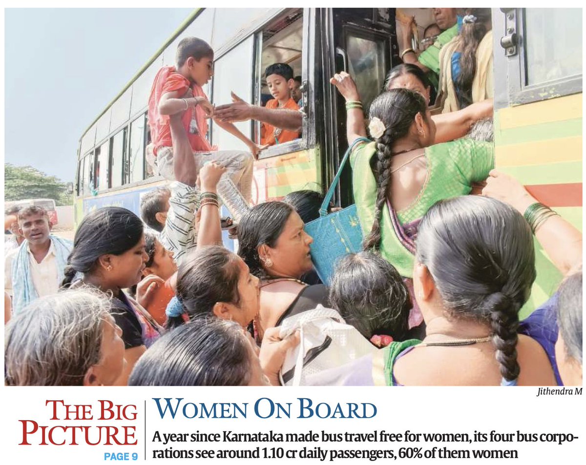 1.10 CRORE daily passengers for Karnataka buses, 60% women since bus travel was made free for them. May we see more Indian women travel without fear or hesitation. May we see more of them take buses, trains, all modes of transport. May they explore, travel, loiter, flourish!